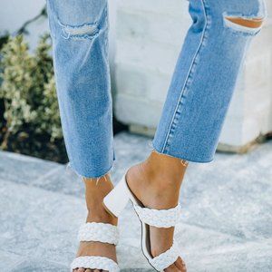 Maylene Braided Square Toe Heeled Sandal